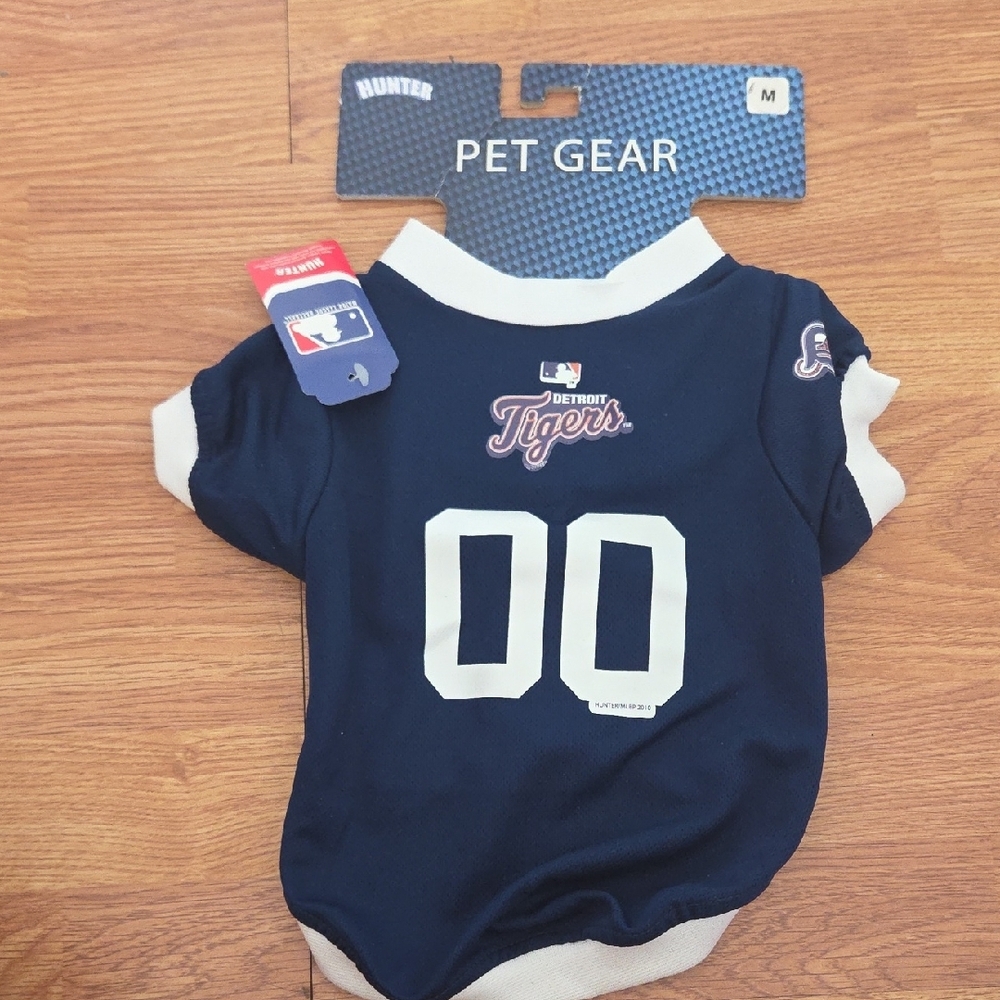 Detroit Tigers Dog Jersey Pet Gear Sz S, M NWT Navy Baseball MLB